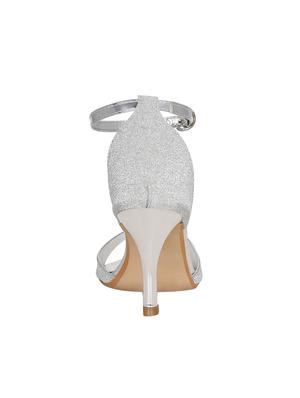 silver faux leather ethnic sandals - 15177310 - Standard Image - 3