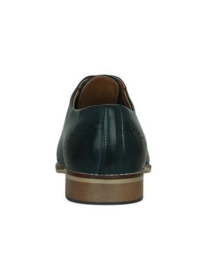 blue leatherette lace-up oxford - 15177343 - Standard Image - 3