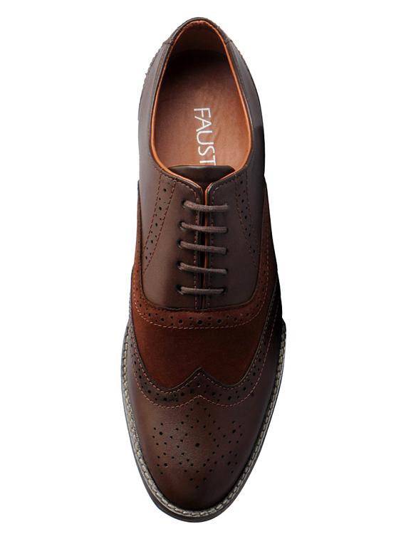 brown leatherette lace-up brouge - 15178783 - Zoom Image - 3