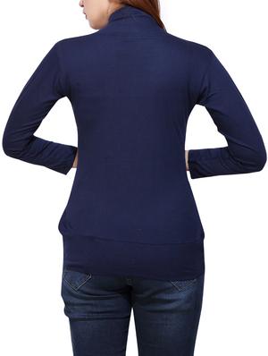blue solid viscose shrug - 15178942 - Standard Image - 3