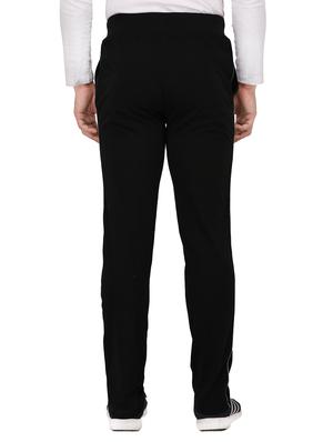 black cotton full length track pant - 15180216 - Standard Image - 3