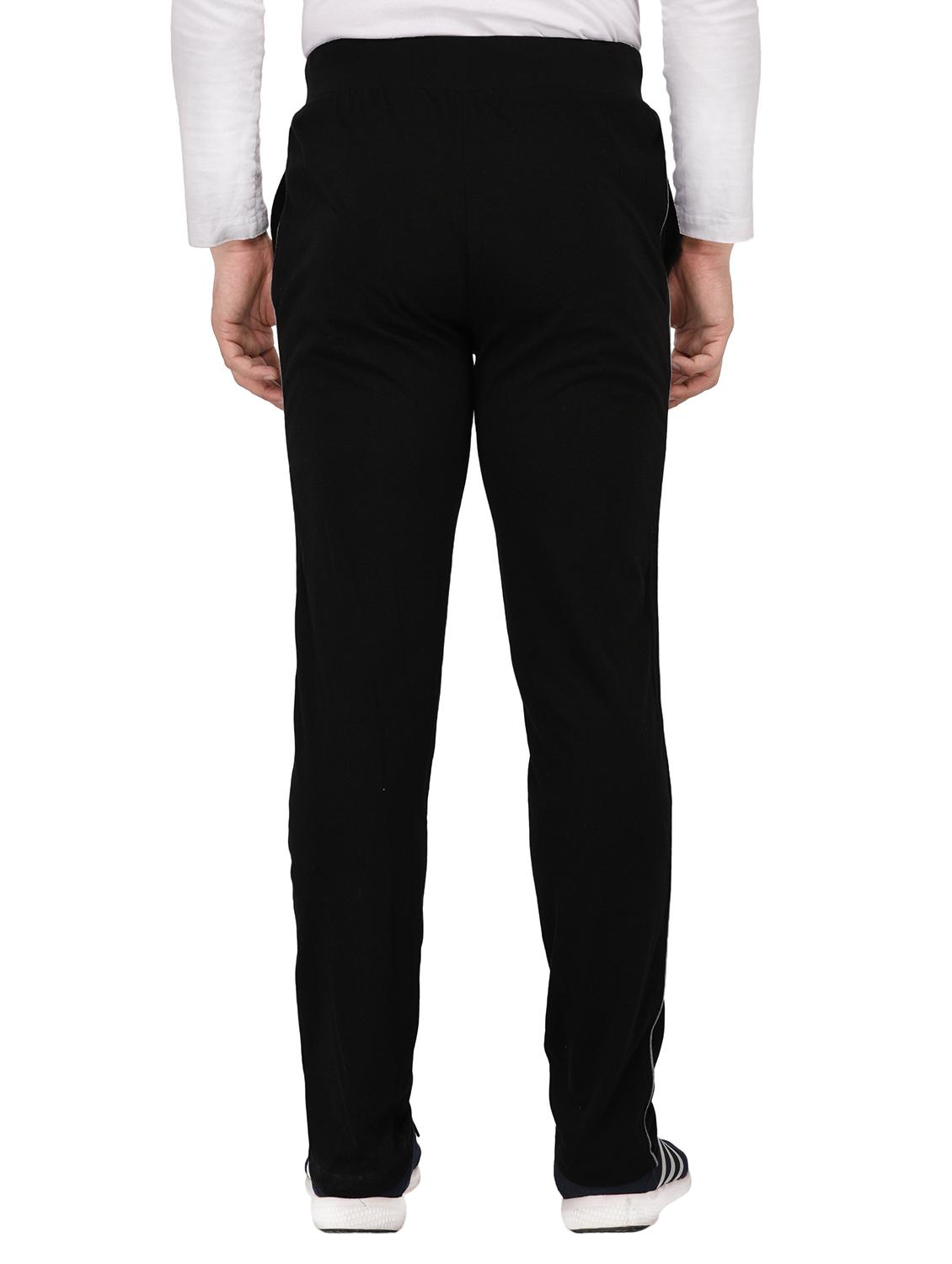 black cotton full length track pant - 15180216 - Zoom Image - 3