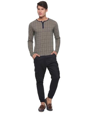 blue cotton all over print t-shirt - 15182057 - Standard Image - 3
