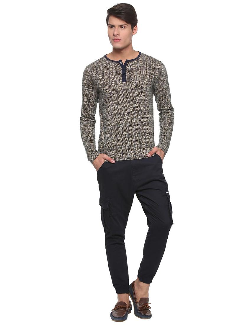 blue cotton all over print t-shirt - 15182057 - Zoom Image - 3