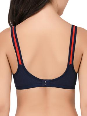 navy blue solid hosery bra - 15186600 - Standard Image - 3