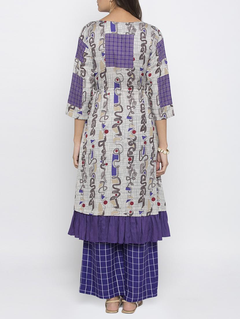 A-line frilled kurta - 15187124 - Zoom Image - 3