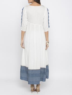 anarkali patch sleeves kurta - 15187134 - Standard Image - 3