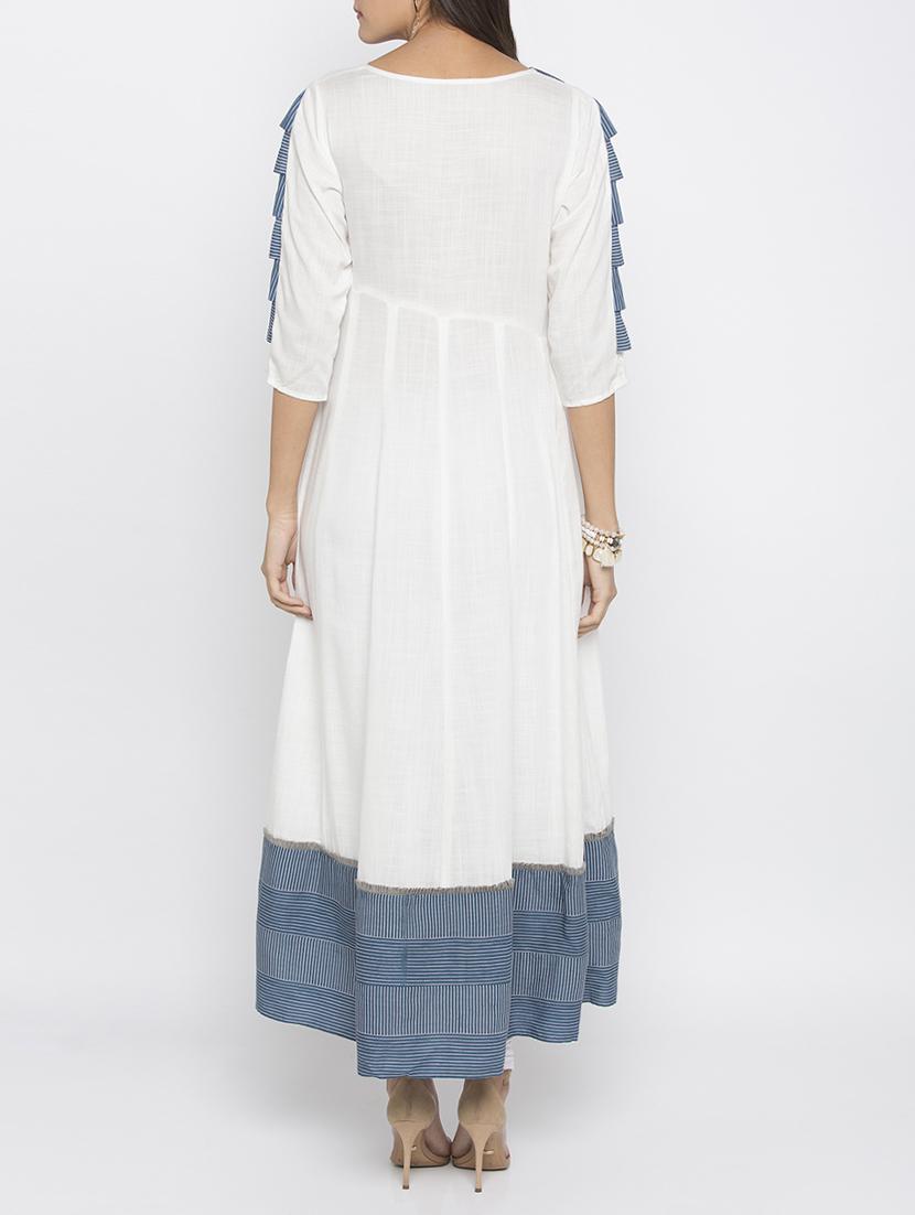 anarkali patch sleeves kurta - 15187134 - Zoom Image - 3