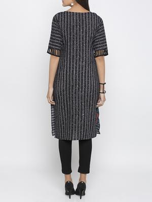 straight printed kurta - 15187141 - Standard Image - 3