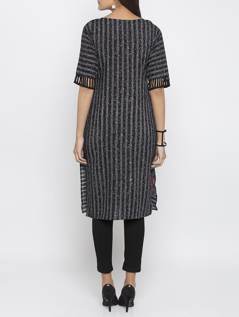 straight printed kurta - 15187141 - Zoom Image - 3