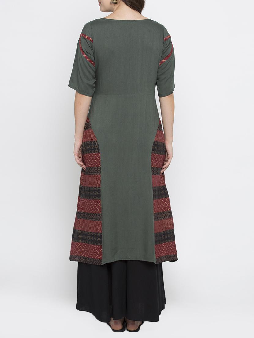 a-line printed kurta - 15187154 - Zoom Image - 3
