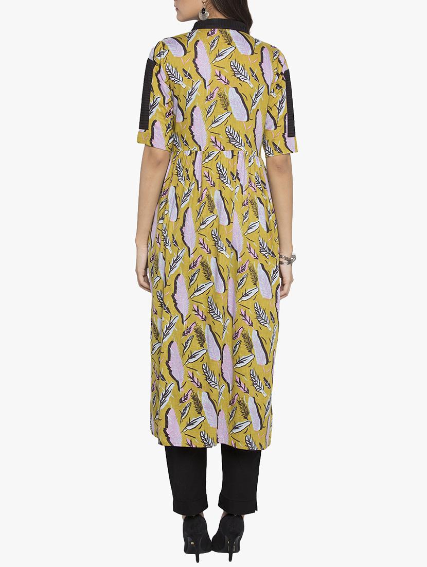 a-line printed kurta - 15187159 - Zoom Image - 3