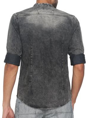 grey cotton casual shirt - 15187169 - Standard Image - 3