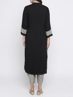 straight embroidered kurta - 15187217 - Standard Image - 3
