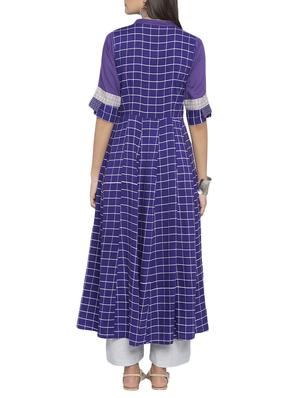 Layered checkered kurta - 15187219 - Standard Image - 3