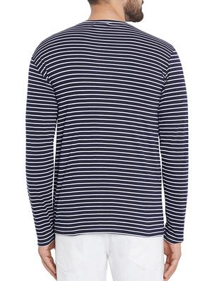 navy blue cotton blend casual jacket - 15187335 - Standard Image - 3
