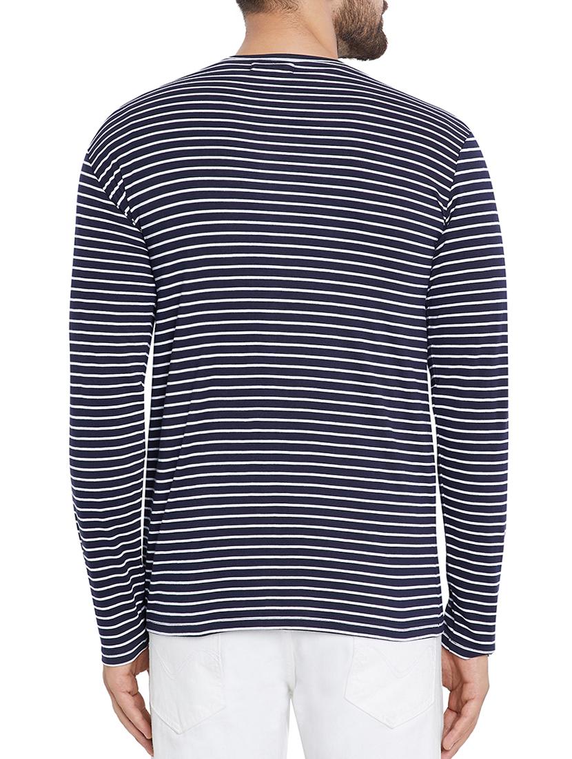 navy blue cotton blend casual jacket - 15187335 - Zoom Image - 3