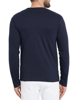 navy blue cotton blend casual jacket - 15187337 - Standard Image - 3