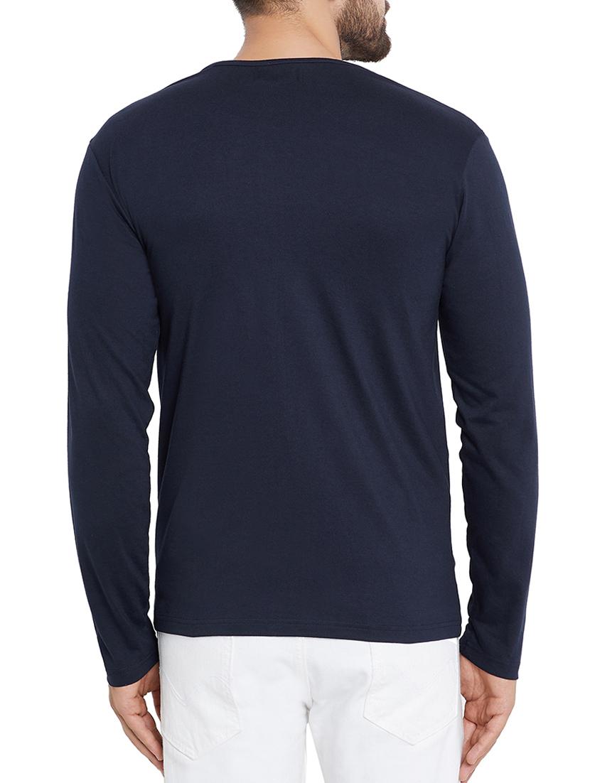 navy blue cotton blend casual jacket - 15187337 - Zoom Image - 3