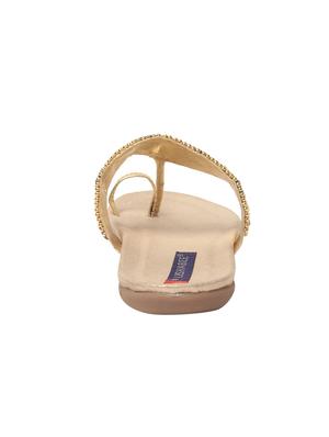 gold one toe kolhapuri - 15189872 - Standard Image - 3