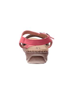 maroon ankle strap sandal - 15189879 - Standard Image - 3
