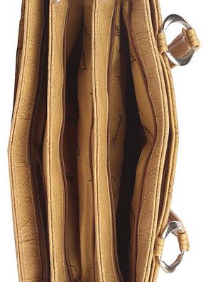 beige leatherette (pu) regular handbag - 15189933 - Standard Image - 3