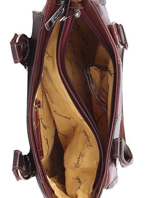 brown leatherette regular handbag - 15189937 - Standard Image - 3