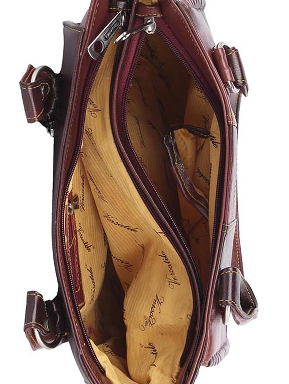 brown leatherette regular handbag - 15189937 - Zoom Image - 3