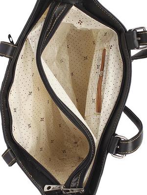 black leatherette regular handbag - 15189939 - Standard Image - 3