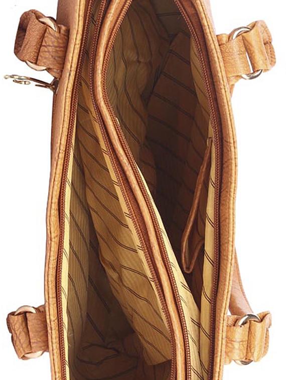 beige leatherette regular handbag - 15189944 - Zoom Image - 3