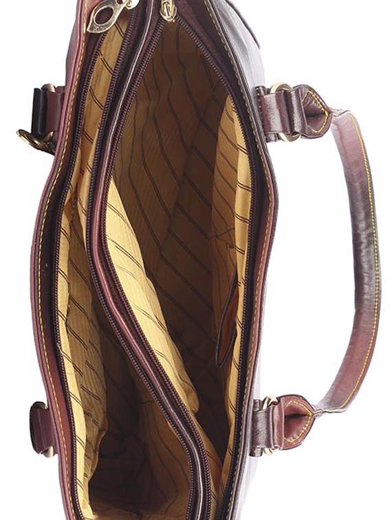maroon leatherette (pu) regular handbag - 15189946 - Zoom Image - 3
