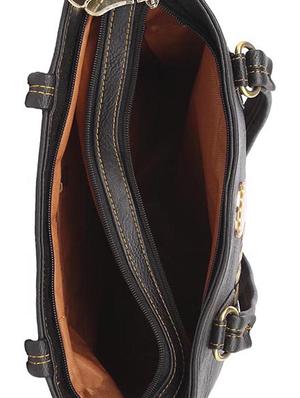black leatherette (pu) regular handbag - 15189971 - Standard Image - 3