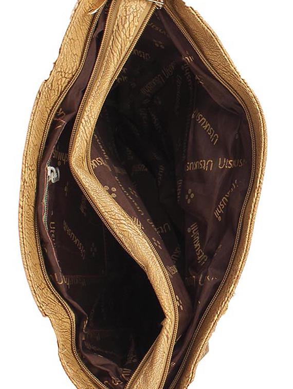 beige leatherette (pu) regular handbag - 15189989 - Zoom Image - 3