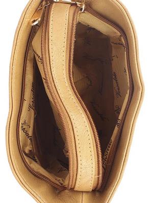 beige leatherette (pu) regular sling bag - 15189996 - Standard Image - 3
