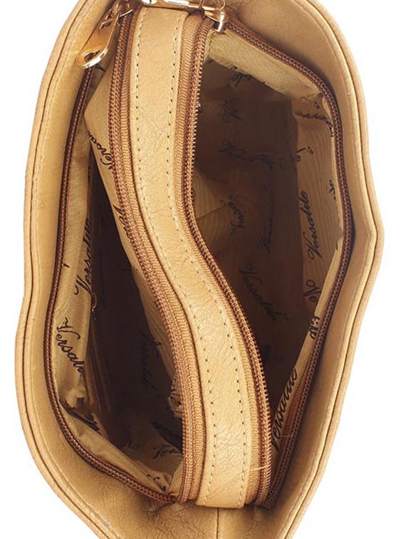 beige leatherette (pu) regular sling bag - 15189996 - Zoom Image - 3