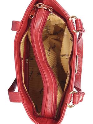 pink leatherette (pu) regular handbag - 15190011 - Standard Image - 3