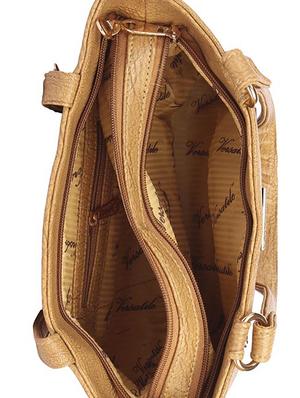 beige leatherette (pu) regular handbag - 15190013 - Standard Image - 3