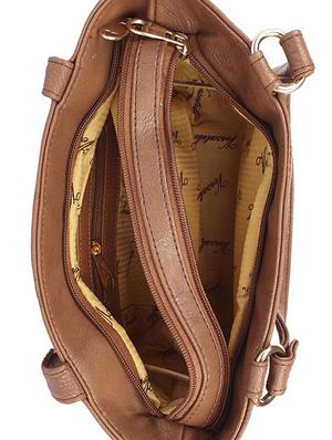 brown leatherette (pu) regular handbag - 15190016 - Standard Image - 3