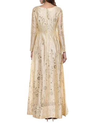 egg nog embossed pastel kurta - 15190306 - Standard Image - 3