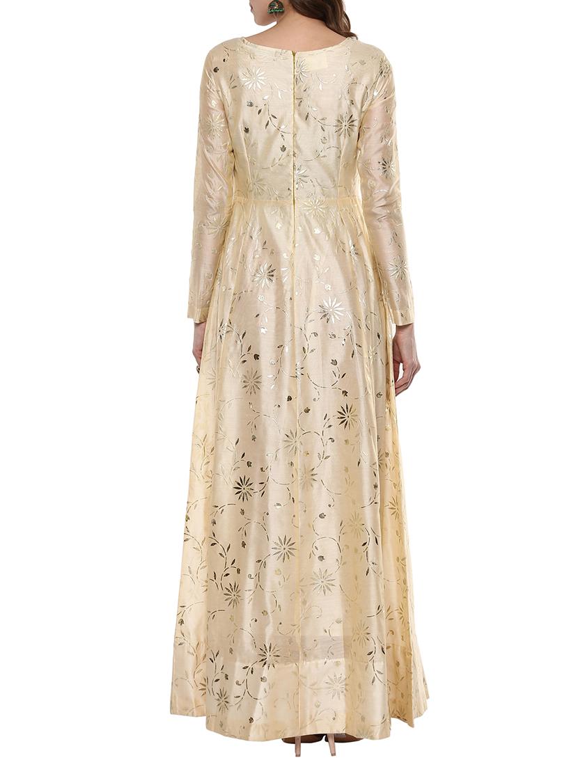egg nog embossed pastel kurta - 15190306 - Zoom Image - 3