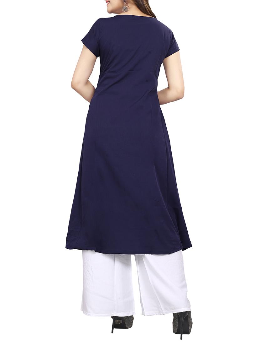 double slit a-line kurta - 15191370 - Zoom Image - 3