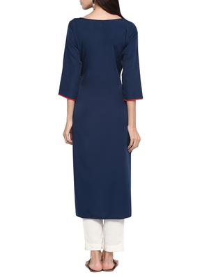 straight geometrical kurta - 15191448 - Standard Image - 3
