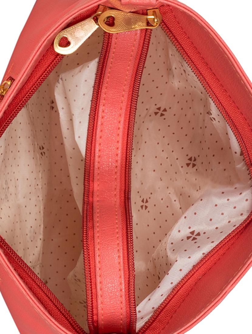 red leatherette (pu) regular sling bag - 15191698 - Zoom Image - 3