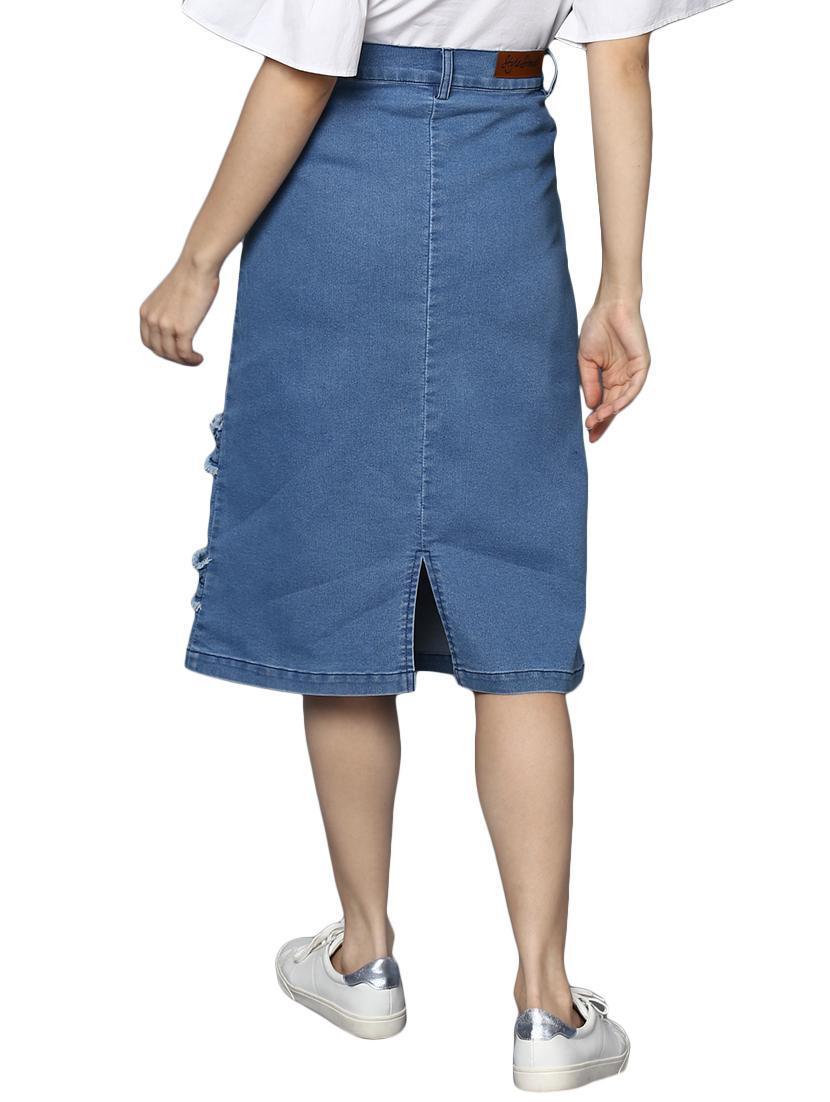 blue denim skirt - 15191783 - Zoom Image - 3