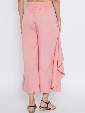 pink solid palazzo - 15194486 - Standard Image - 3
