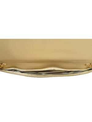 gold leatherette (pu) fold over clutch - 15196162 - Standard Image - 3
