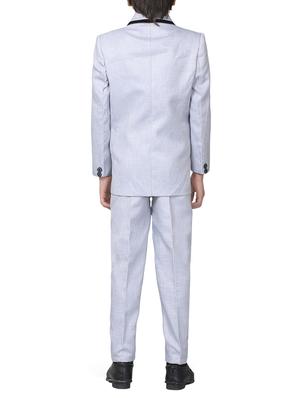 grey cotton blend suit set - 15196877 - Standard Image - 3