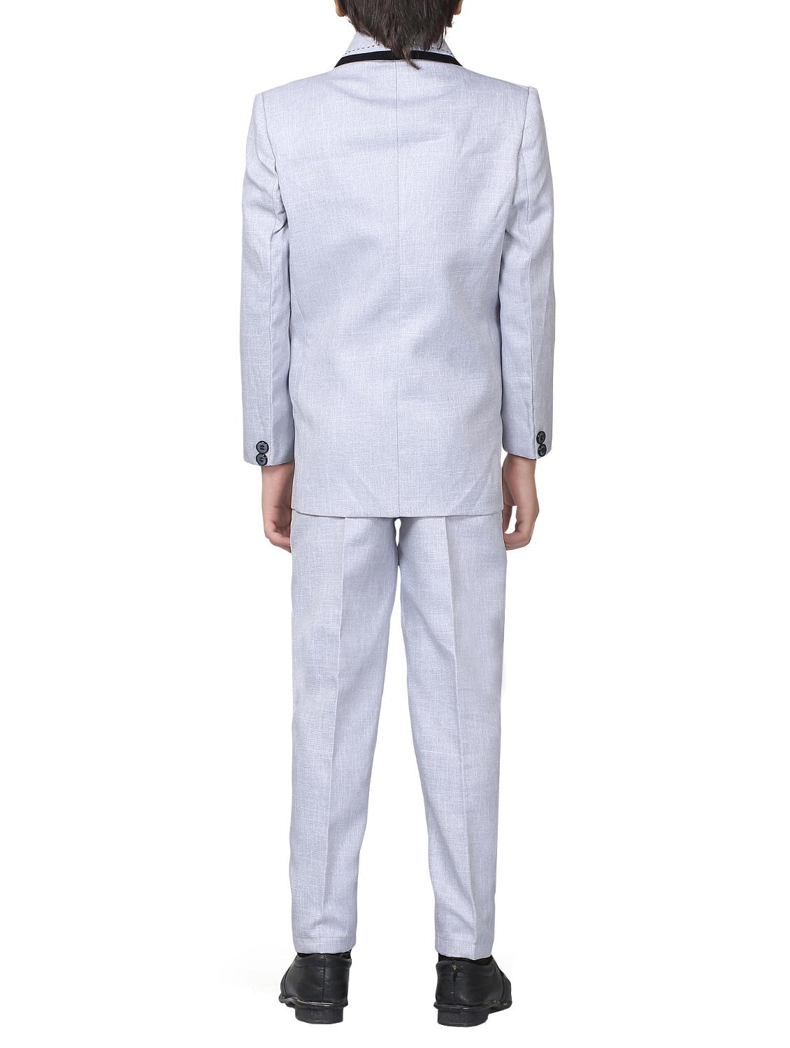 grey cotton blend suit set - 15196877 - Zoom Image - 3