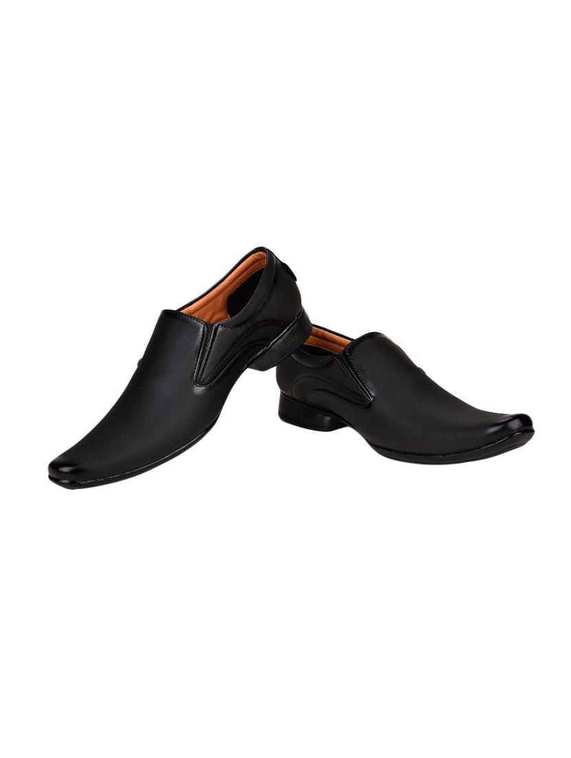 black leatherette formal slip on - 15200082 - Zoom Image - 3