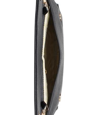 black leatherette (pu) regular clutch - 15200170 - Standard Image - 3